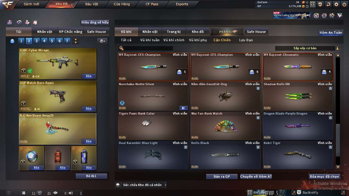 shop acc cf uy tin gia re